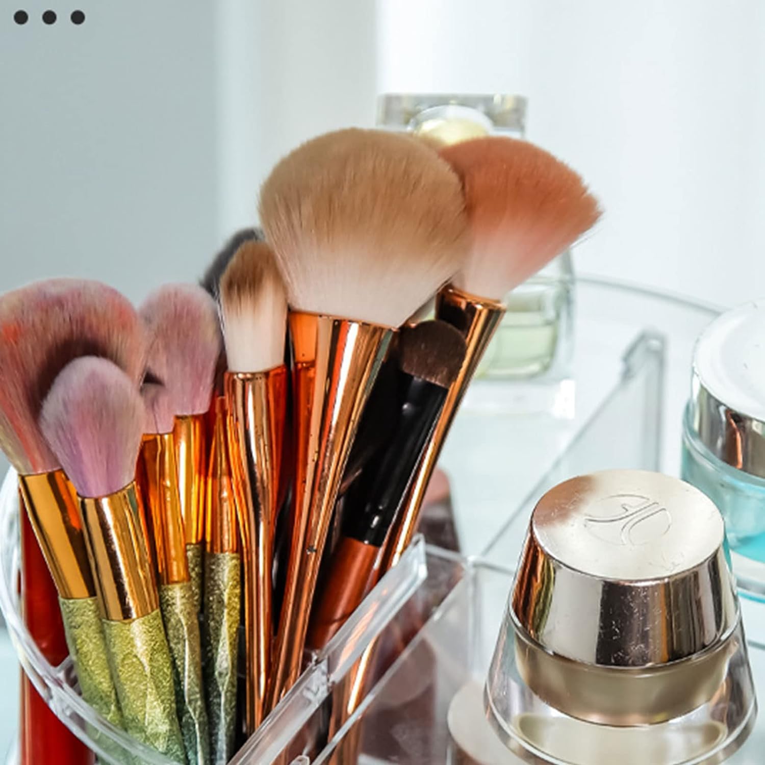 Fransande Makeup Organizer, 360 Degree Rotating Cosmetic Organiser - Image 4