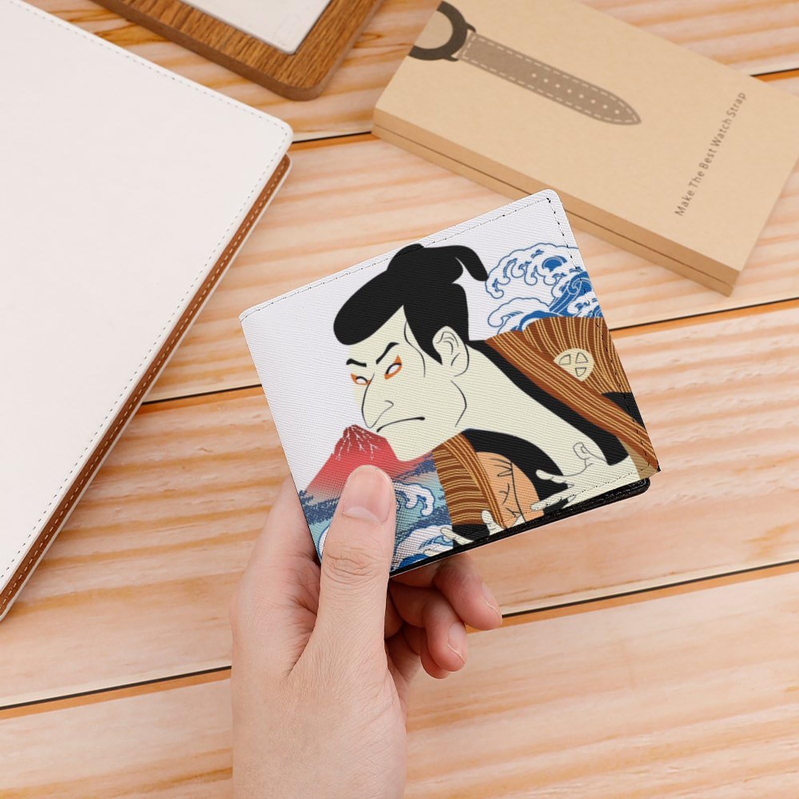 Amazon.co.jp: 二つ折り財布 和柄 歌舞伎 和風 富士山 浮世絵 写楽