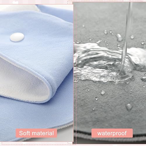 Miniatura 4 de Janmercy Paquete de 5 baberos tipo bandana para adultos, suaves, grandes, absorbentes, impermeables, para niños de 4 años en adelante, adolescentes,