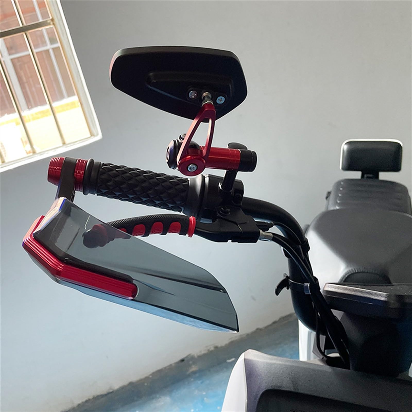 Moto In Lega Di Alluminio + Plastica ABS Manubrio A Mano Protezioni Per YAMAHA(Yellow)