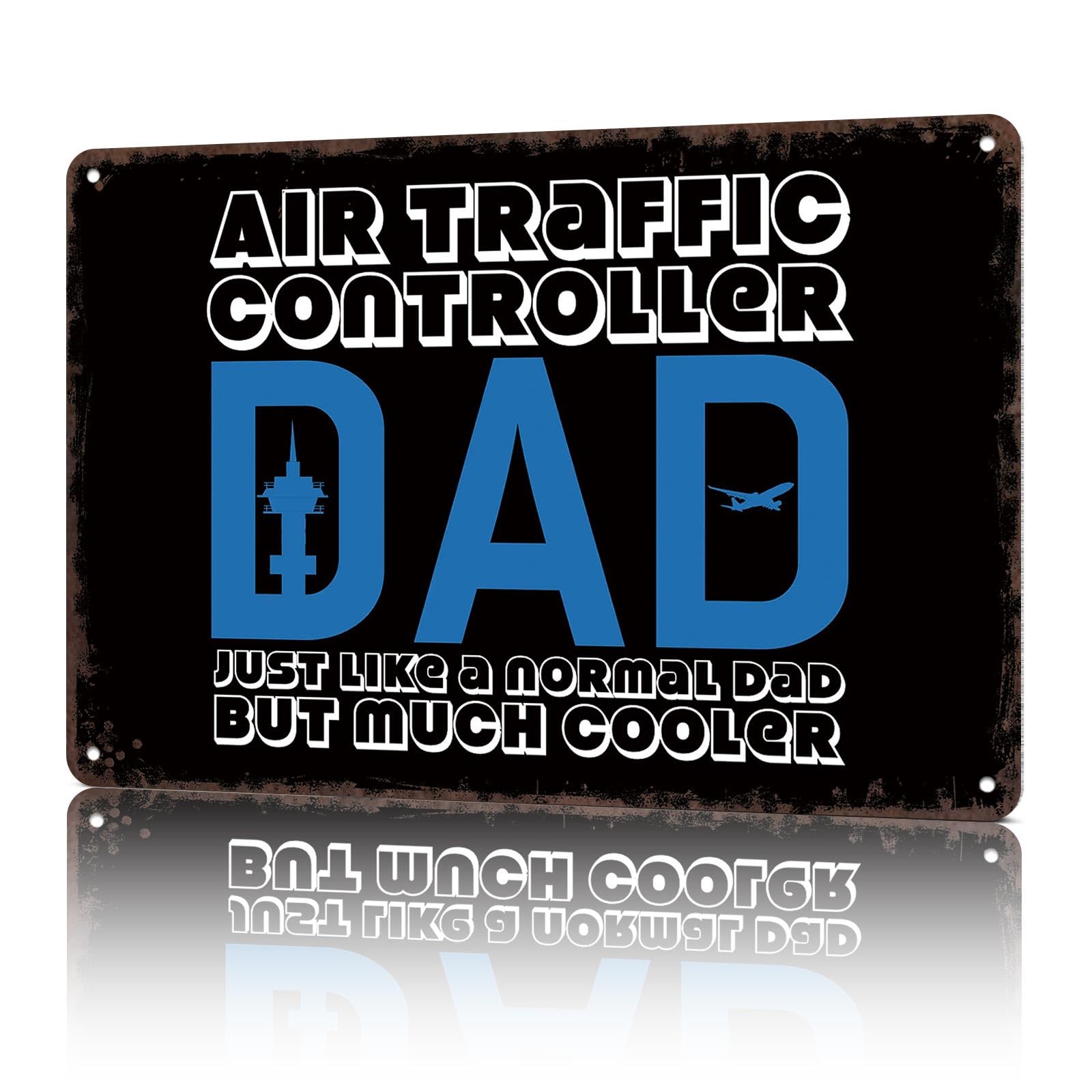KWQDOZF Vintage Metal Signs Air Traffic Controller Dad Funny Tin Sign Poster Wall Art For Home Room Bedroom Office Decor 8x12inch