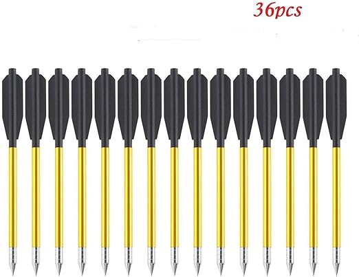 Amazon Easy Raku スポーツ アウトドア クロスボウのボルト ピストルクロスボウ用 ゴールド 36本 ダーツ矢 通販