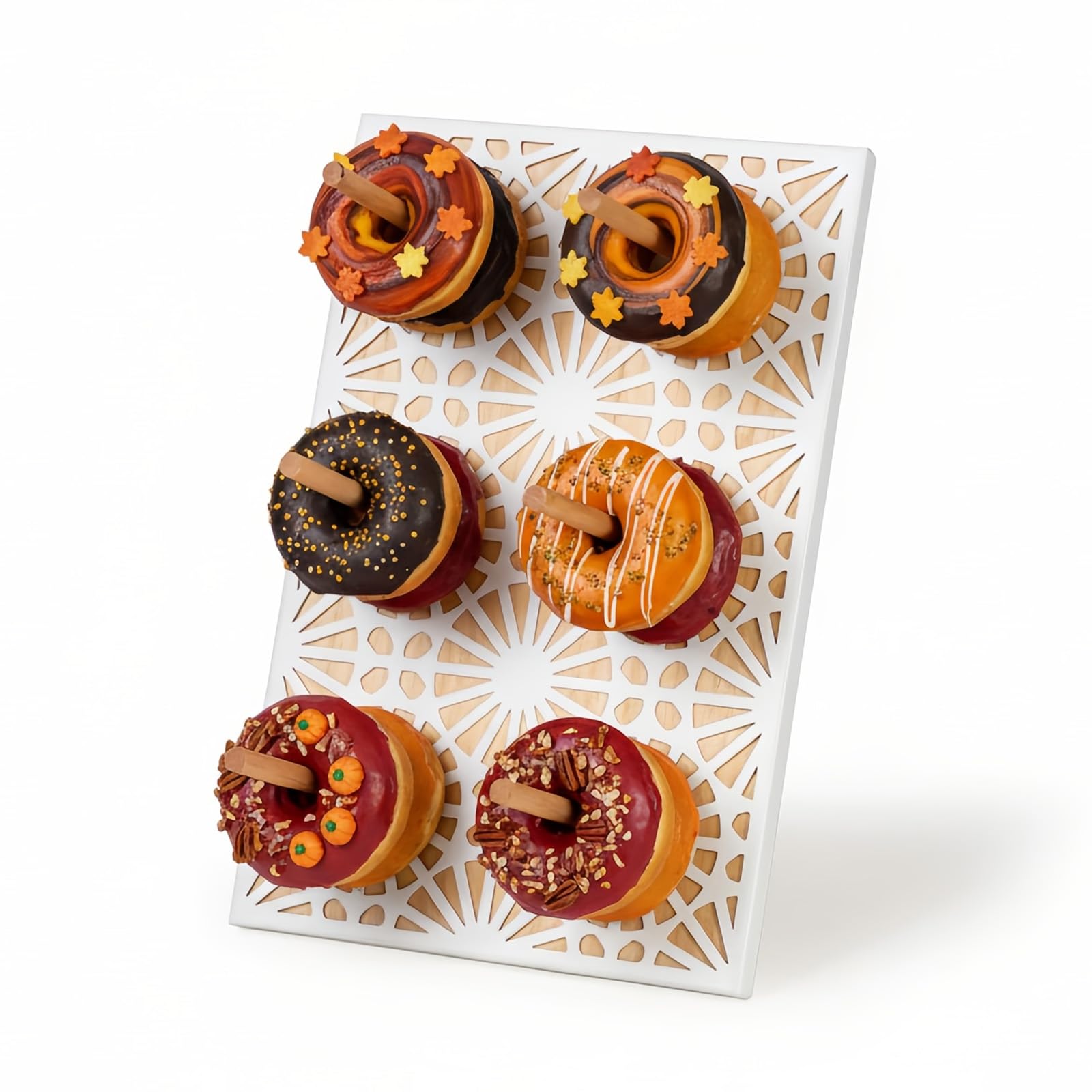 WOPARTY Donut Wall Stand,Doughnut Display Stand,Bagel Holder for Party, Dessert Table,Birthday, Wedding, Baby Shower, Bridal Showers,Party Supplies（