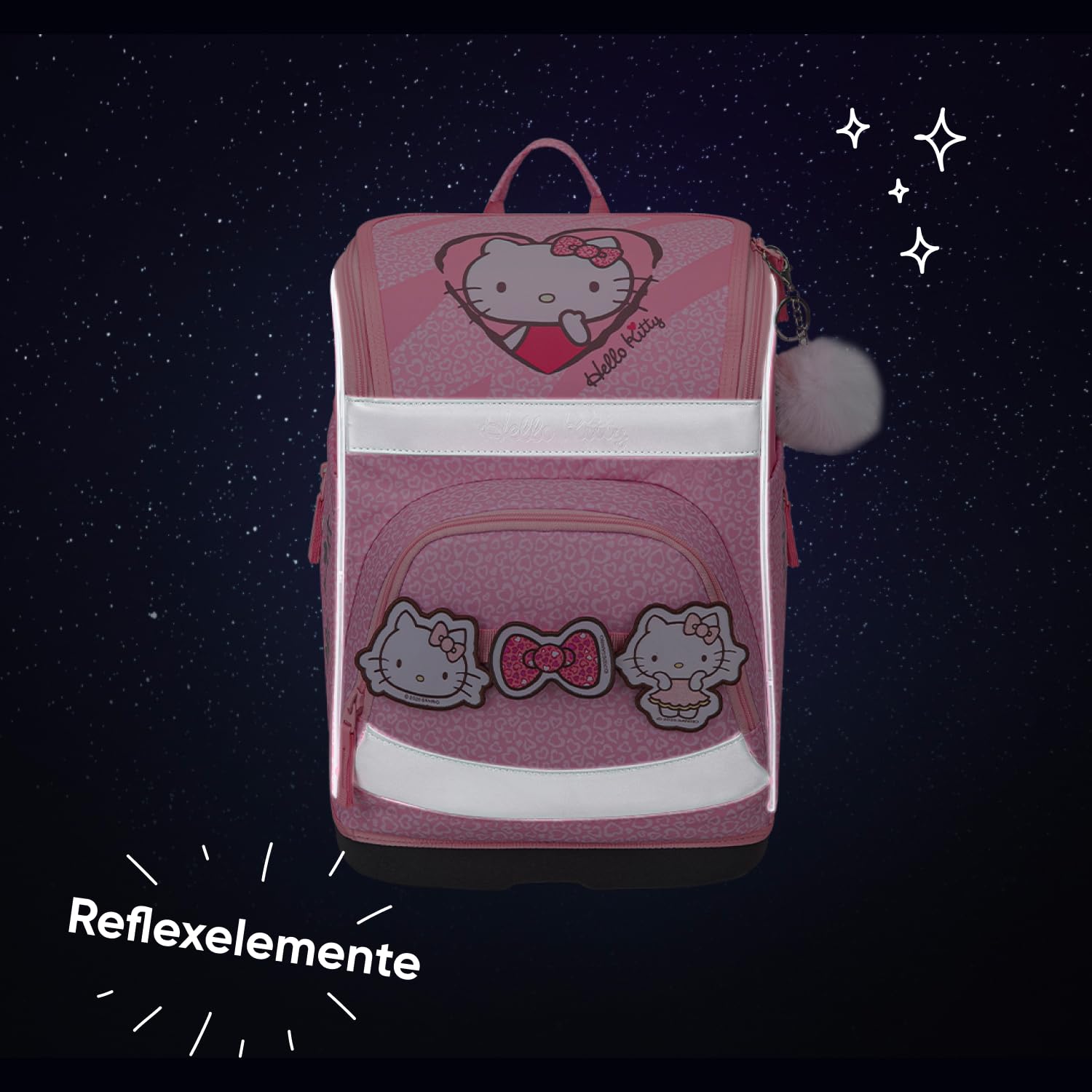 Baagl Schulranzen Jungen Mädchen Set 5 Teilig (Zippy Schultasche für 1. Klasse, Mäppchen, Turnbeutel, Schürze, Brustbeutel), Grundschule Ranzen, Ergonomischer Schulrucksack, 21 l