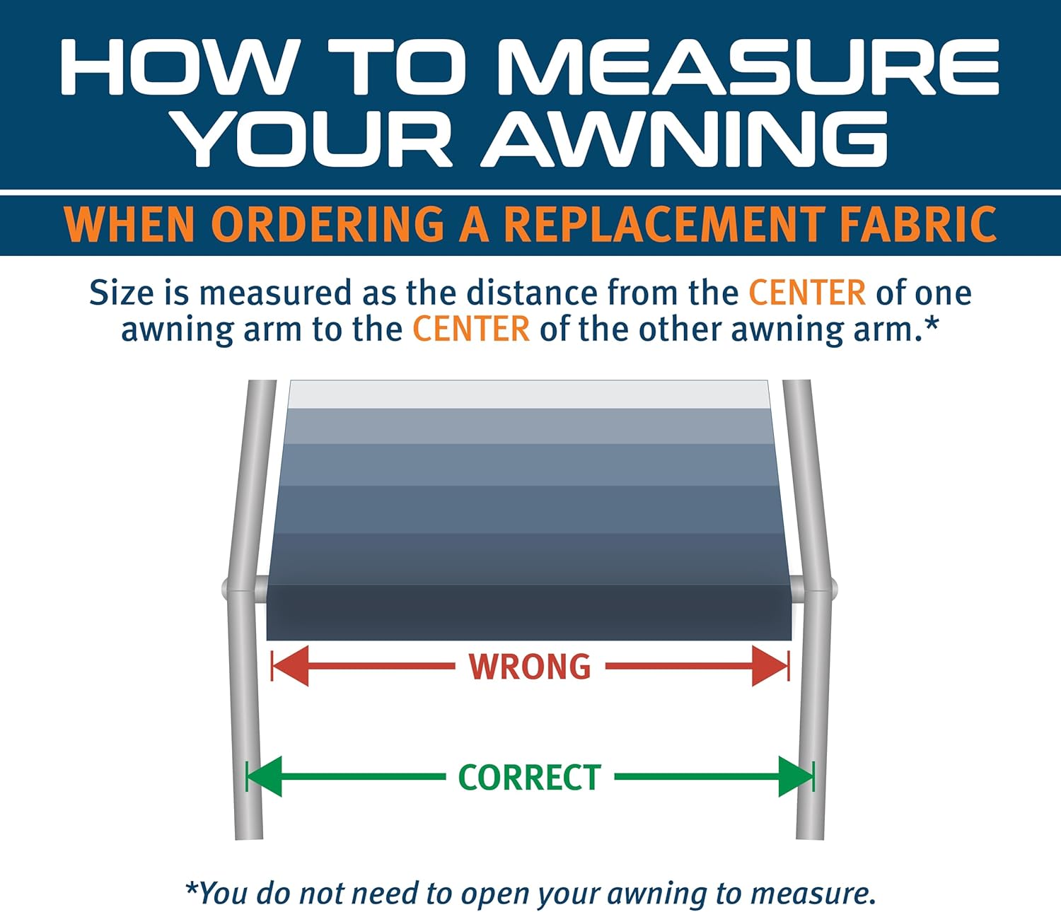 Shade Pro RV Awning Fabric Replacement | Durable Premium Grade Vinyl (16' [Fabric 15' 2"], Reverse Charcoal Fade) Camper Shade Awning Canopy