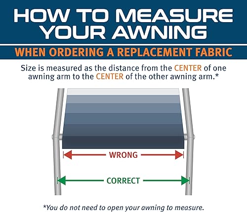 Miniatura 4 de ShadePro - Tela de repuesto para toldo de casa rodante, vinilo duradero para toldo de cámper (16 pies (tela de 15 pies 2 pulgadas), azul grisáceo en