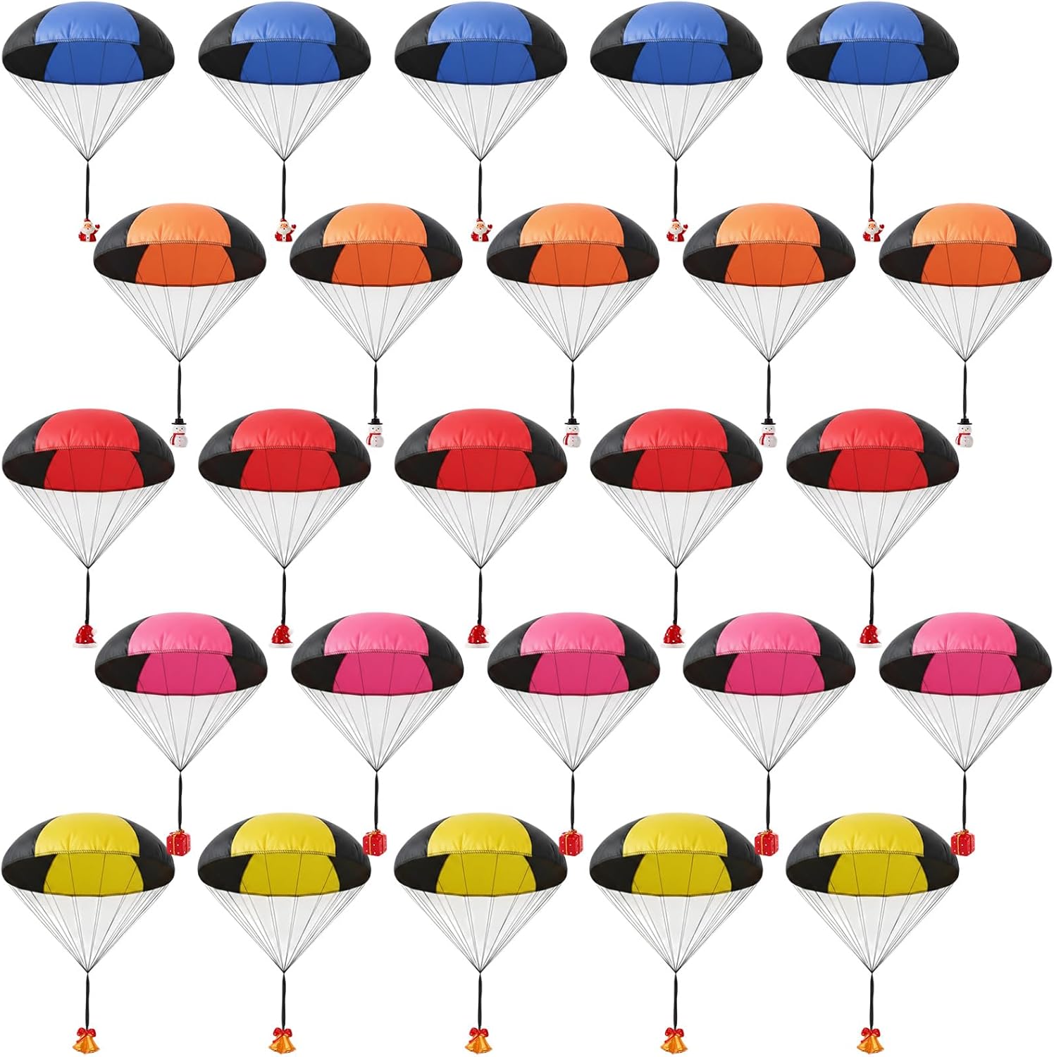 Yunsailing 25 Pcs Parachute Toys, Mini Army Men Parachute Toys for Kids, Flying Throwing Gifts Bulk for Easter Christmas Kids School Outdoor, No Battery Nor Assembly Required Gifts(Classic,Daily)