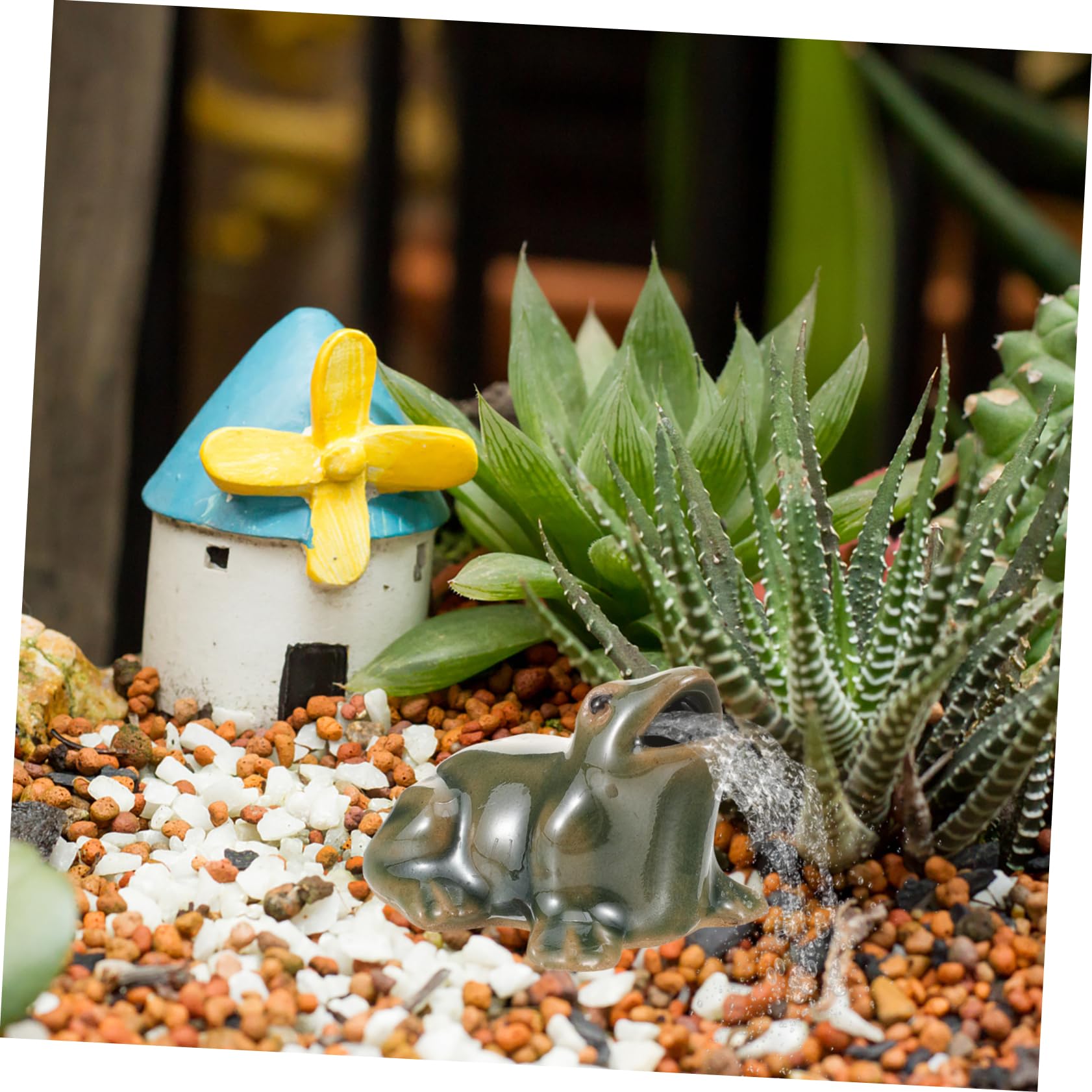 LIOOBO Fountain Frog Decoración para Jardín Fuente Circulante De Rana para Paisajismo y Espacios Exteriores para Balcones y Patios