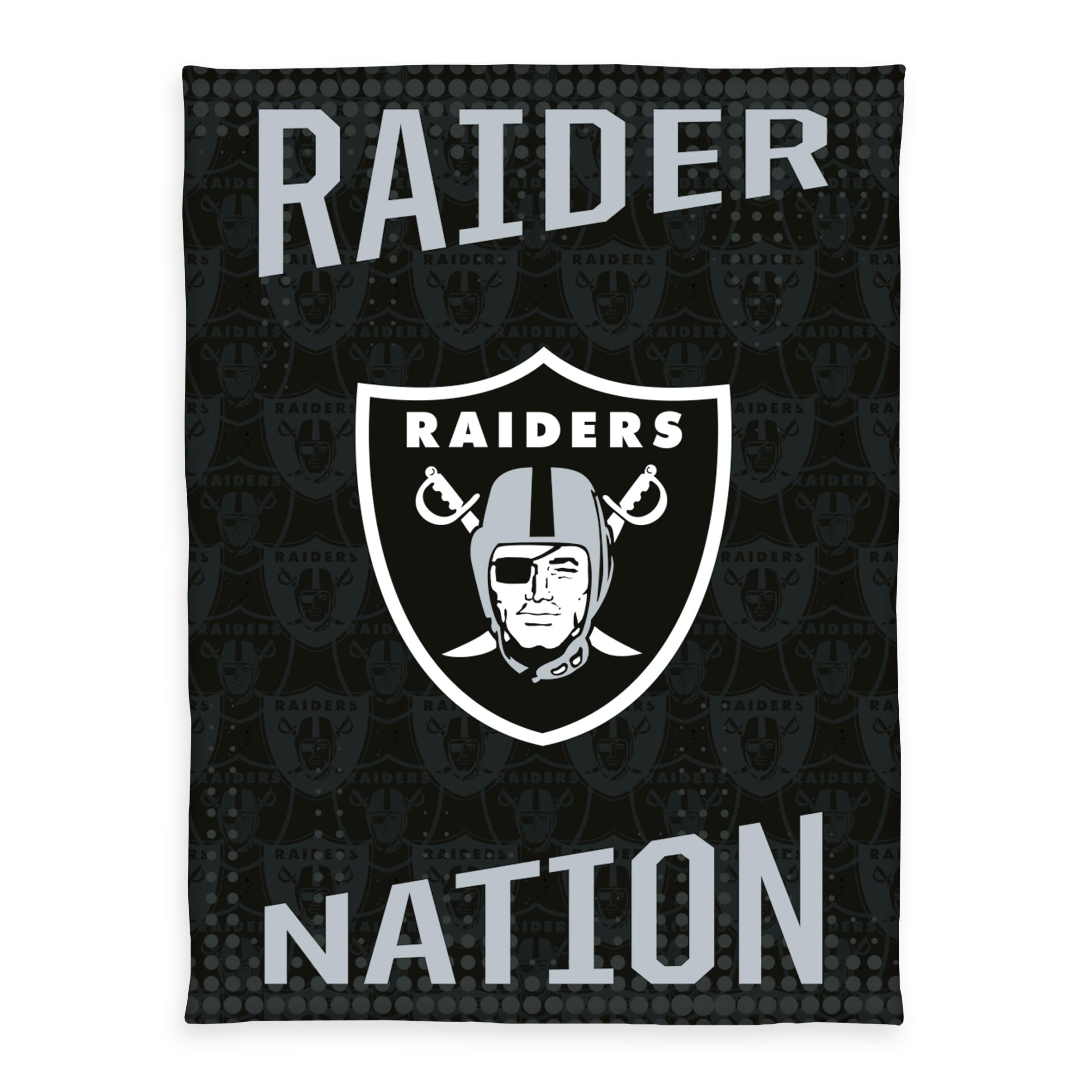 Herding Coperta Wellsoft NFL Raiders, 150 x 200 cm, Morbida e Confortevole, Poliestere