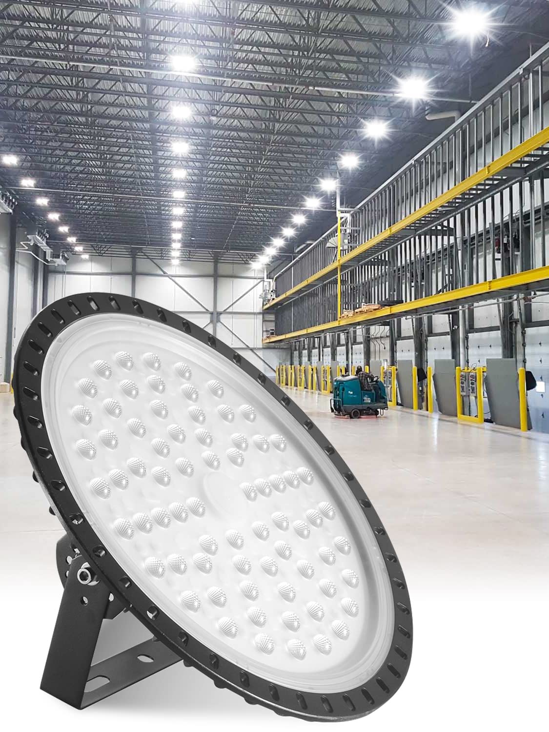 UFO LED High Bay Light 300W 30000LM 6500K Daylight IP65 Waterproof Commercial Warehouse Garage Area Light — view 9