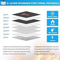 Vista 3 de Bolsa de Documentos Ignífuga Mejorada de 5200°F - Bolsa Ignífuga con Cremallera, Aislada Térmica, Tira Reflectante para Encontrar Rápidamente