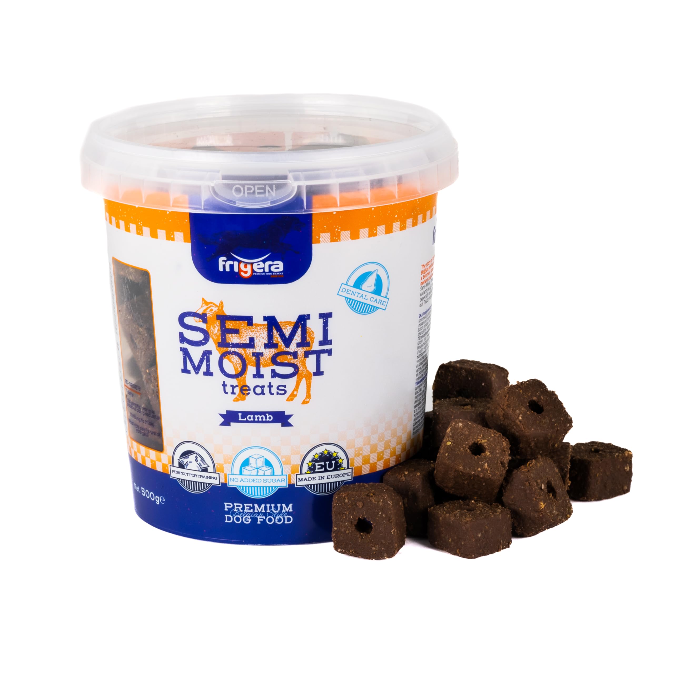 Frigera Semi-Moist Treats Lamb 500g – Soft Dog Treats, Tasty Reward for Training & In Between, No Added Sugar, Made in Belgium