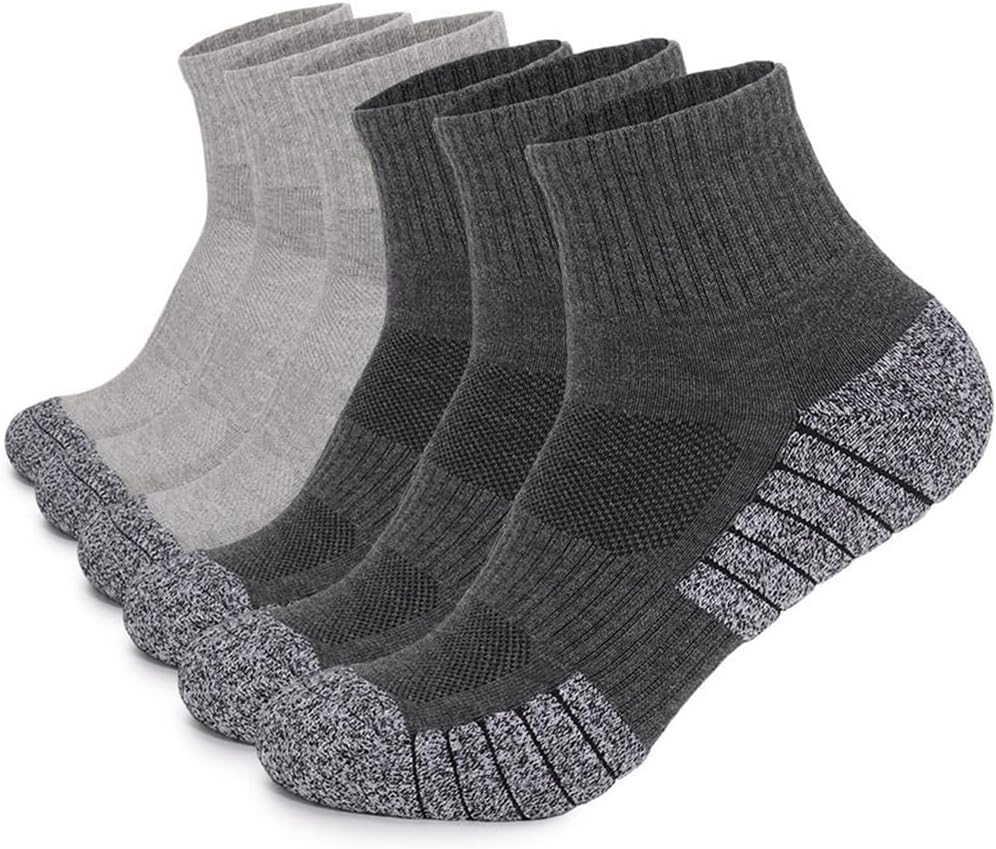 Outdoor Sports Socks with Thickened Towel Soles, Mountaineering and Hiking Socks,(Gray)