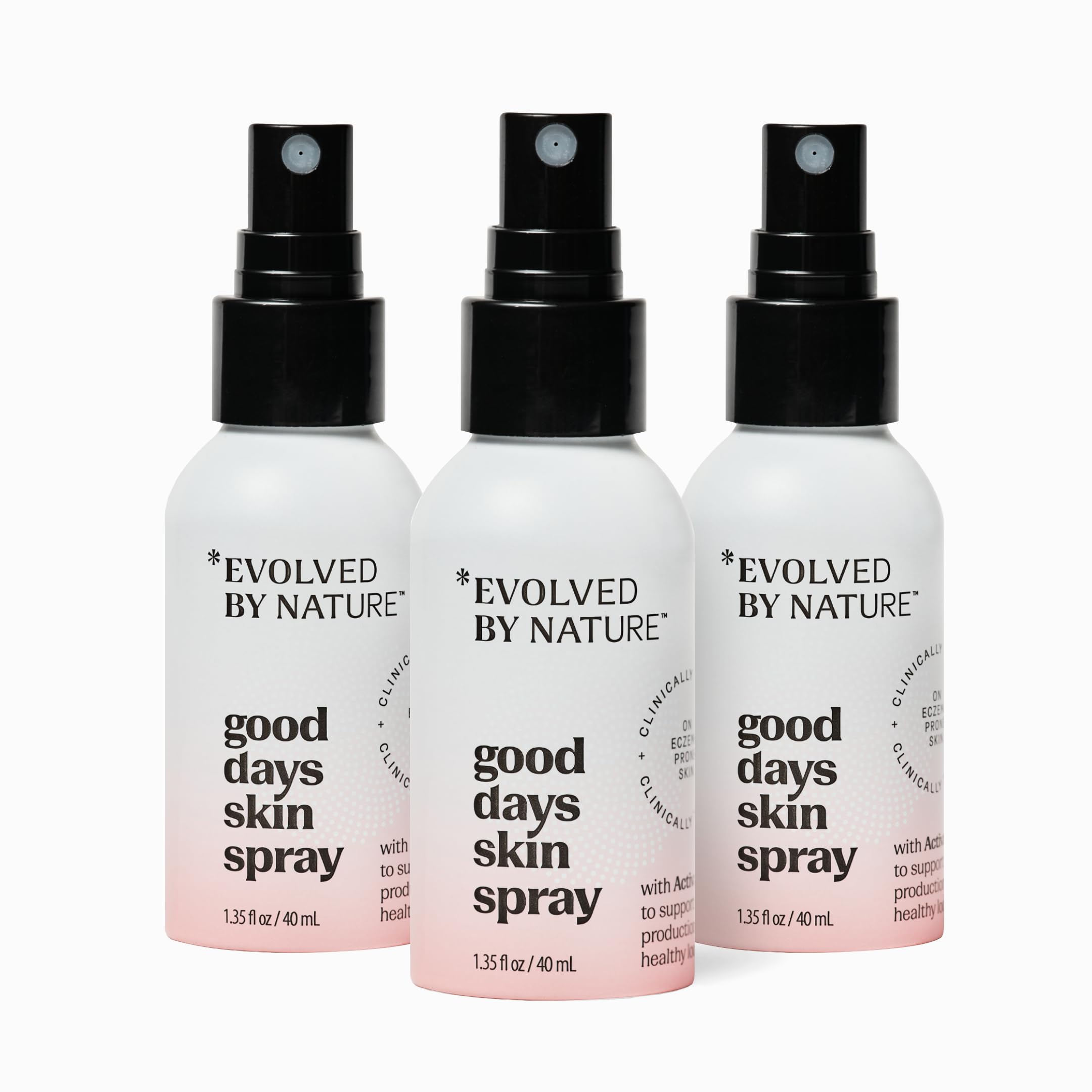 Evolved By Nature Body Spray & Face Mist for Eczema-prone skin, Good Days Skin Spray, 3 Pack, Clinically Proven Body & Facial Spray, Helps Reduce Irritation & Redness of Dry & Sensitive Skin