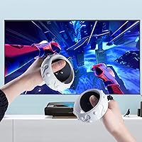 Vista 3 de (1 Pair) Orzero Silicone Controller Cover Compatible for Quest 2, Anti-Throw Soft Protective VR Gaming Headset Handle - White