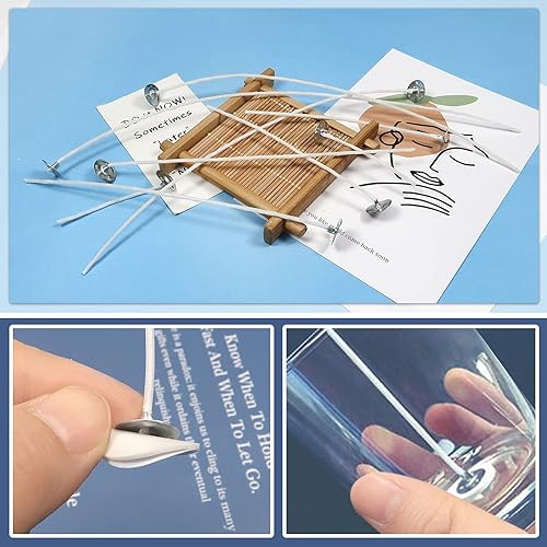 Miniatura 4 de 250 mechas de velas para hacer velas de 2, 4, 6, 8, 10 pulgadas, con bajo contenido de humo, preenceradas, suministros para hacer velas DIY