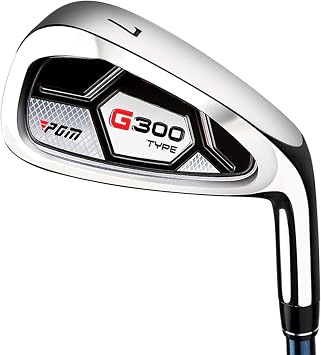 PGM 7 Piece Men's Golf Iron Set and Sigle Club for Right Handed, Forgiving Design Sets with Precision Balanced Shaft and Easy Control Grip Include Golf Club Iron 5 to 9 PW SW