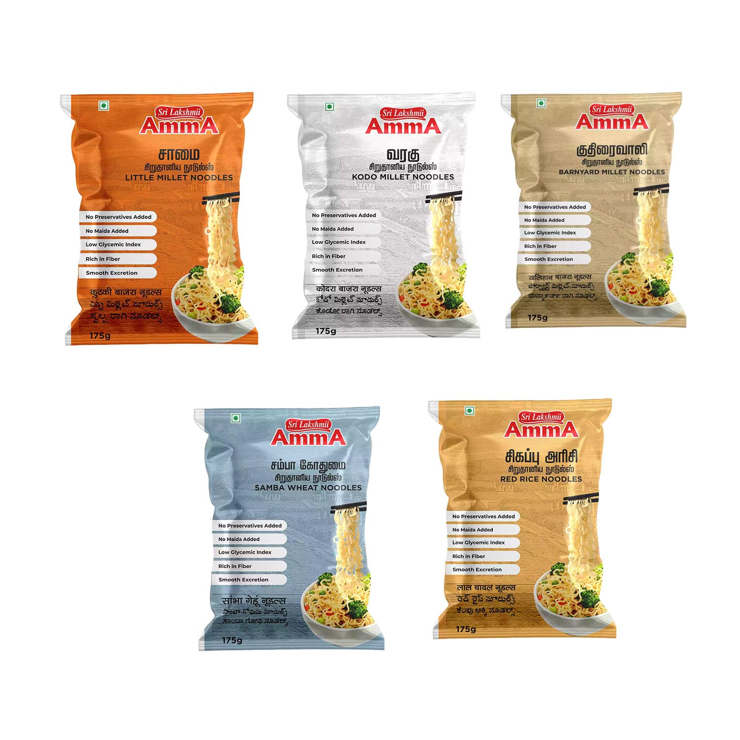 Sri Lakshmi Amma Millet Noodles | (Little, Kodo, Barnyard, Samba Wheat, Red Rice) | (175 Grams) | Pack of V | Healthy Noodles (B09MB4MFMB) Amazon Price History, Amazon Price Tracker