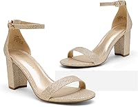 Vista 2 de DREAM PAIRS - Sandalias de tacón grueso y bajo para mujer