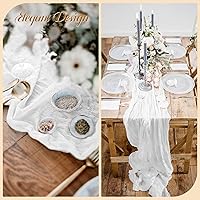 Vista 49 de Showgeous 10 Pack Baby Pink Cheesecloth Table Runner 10FT Long Semi-Sheer Gauze Table Runner Boho or Rustic Wedding Decor for Wedding Decor Arch