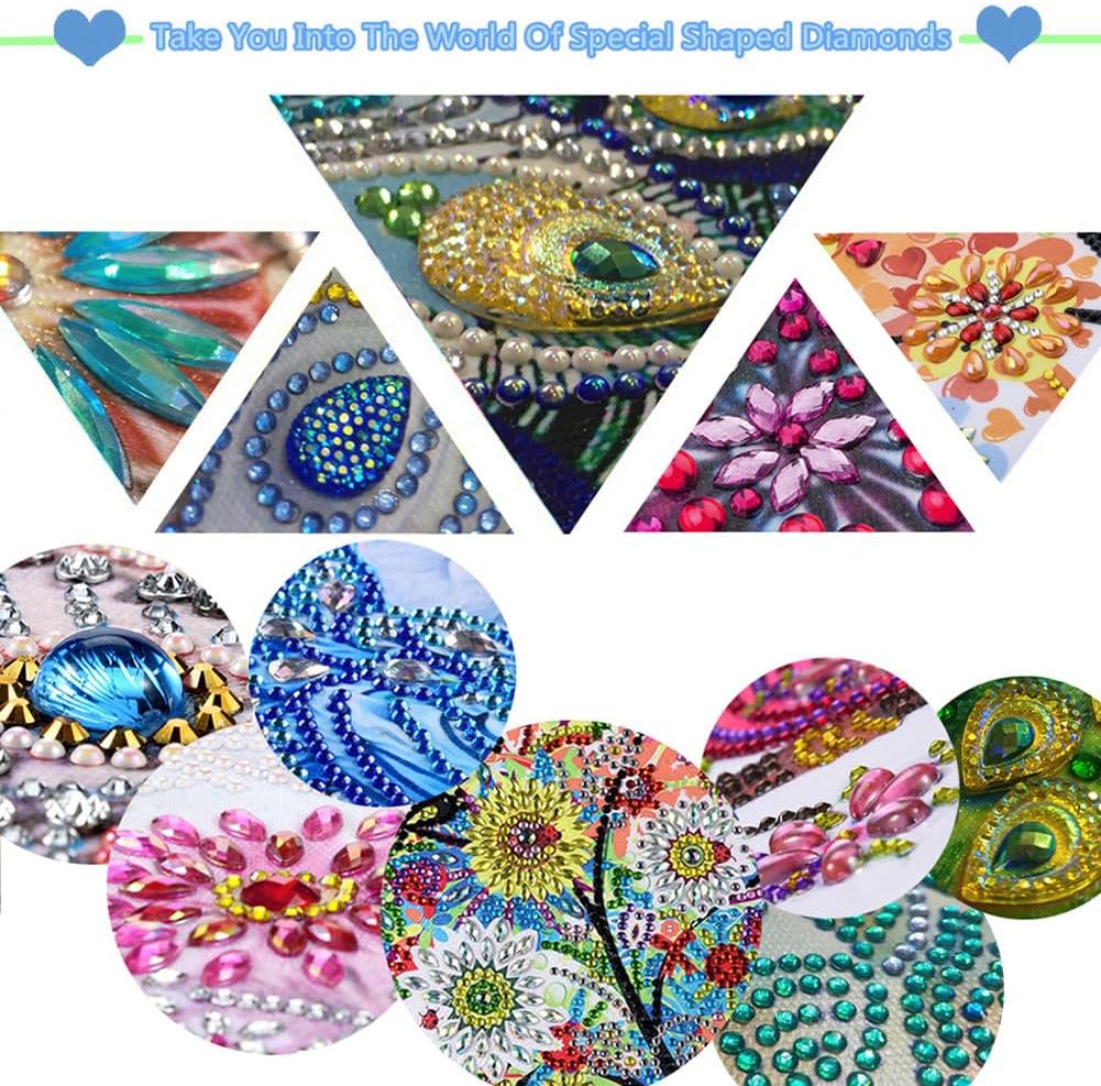 Sulunmo DIY Diamond Art Painting Kit Desk Tabletop Clock Craft Diamond Drill Art Kit for Home Decor Decoration, Creative Gift(Hooks-Christmas-Crystal-Ball-26)