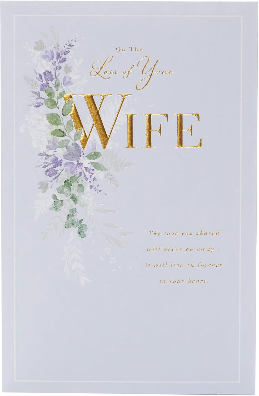 UK Greetings Loss of Wife Sympathy Card for Him/Her/Friend - Soft Design