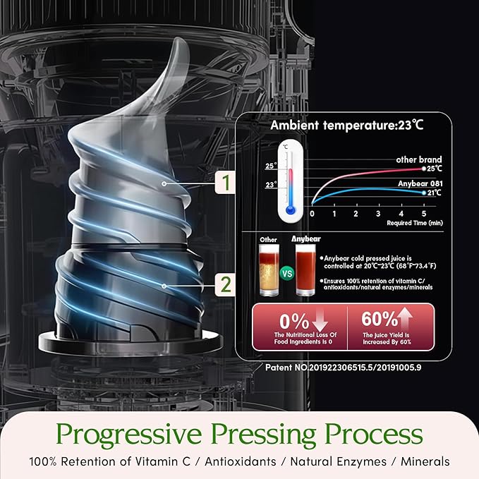 Extractor de Jugos Prensado en Frío Boca Ancha 4.9" Motor 35 miniatura 4