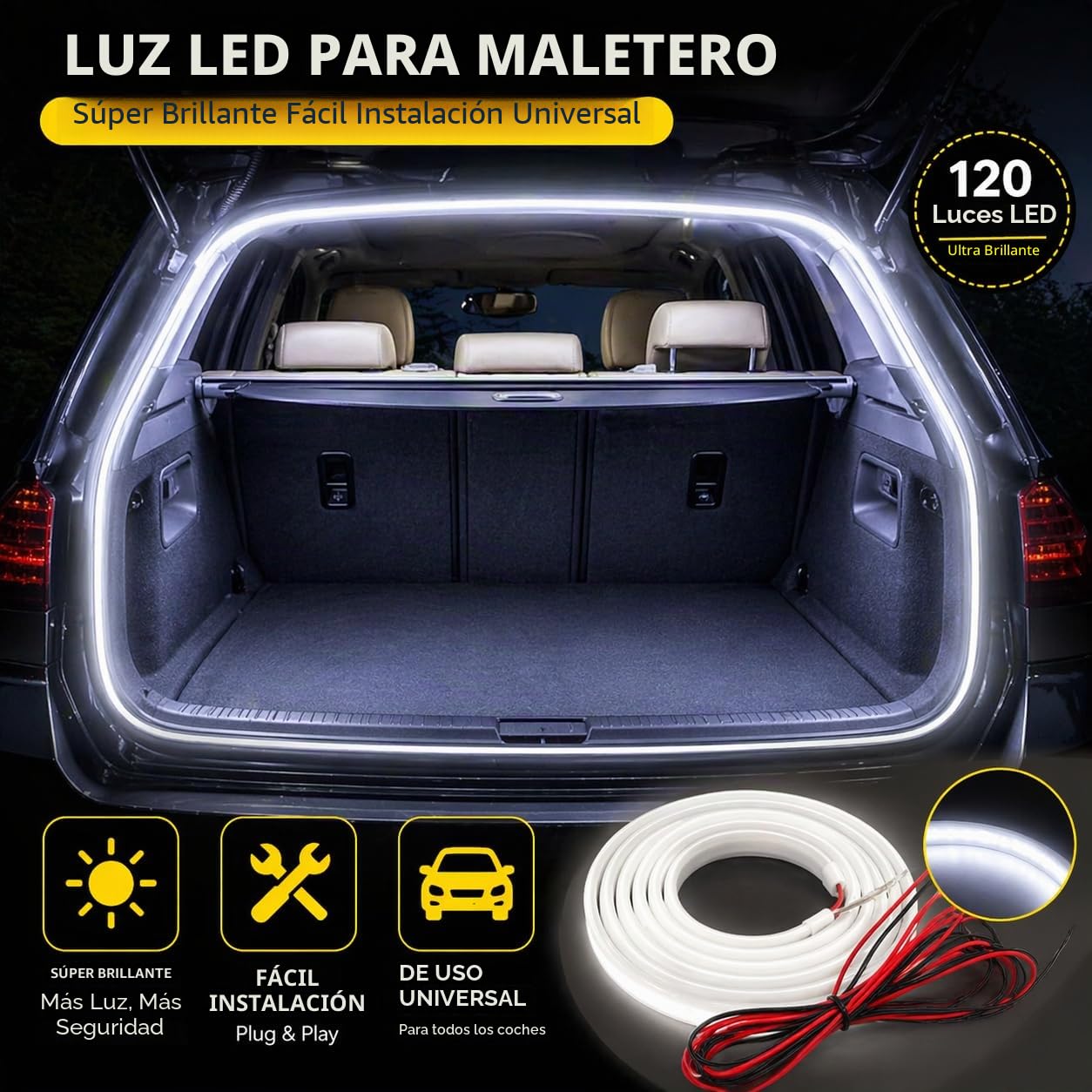 Kit De 10 Bombillas LED Interiores Para Hyundai Elantra Touring 2007-2011 Y I30, 6000K Blanco