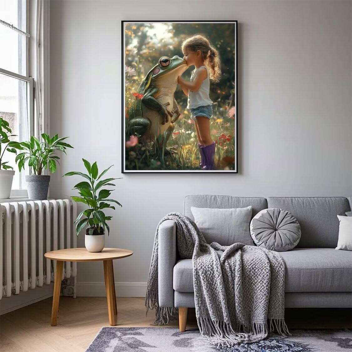 Diamond Painting XXL Mädchen für Bastelset Kinder ab 6 Jahre, Diamond Painting Frosch, 5D DIY Diamant Malerei Bilder Stickerei Set, Dimond Kristall Handwerk Geschenke für Zuhause Deko 70x90cm S-135