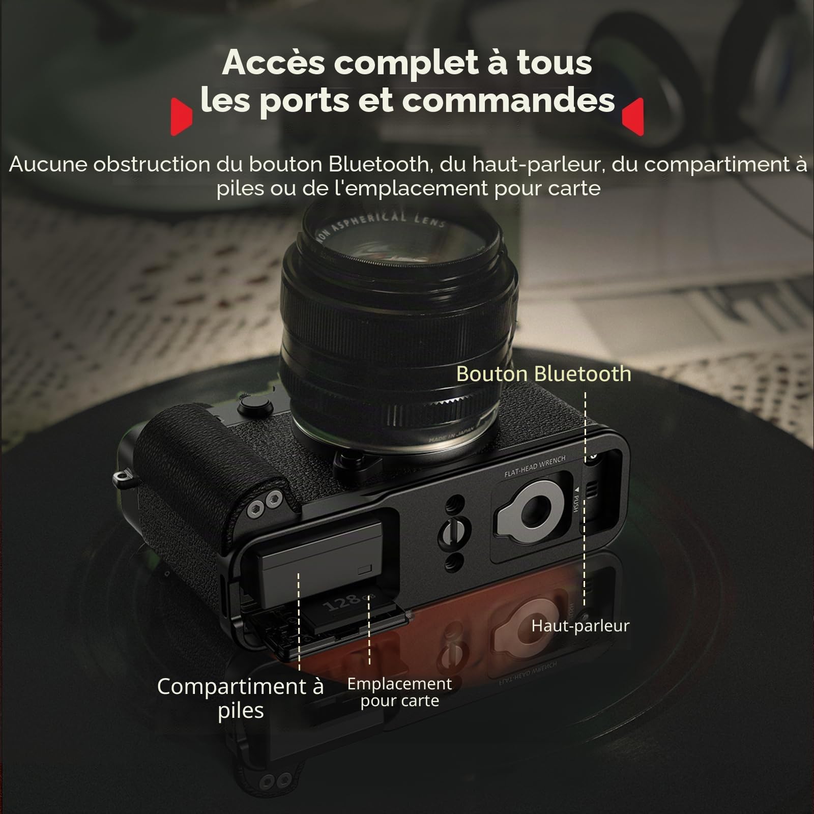 SMALLRIG X-E5 Poignée en L pour FUJIFILM, Plaque pour Arca - 5448