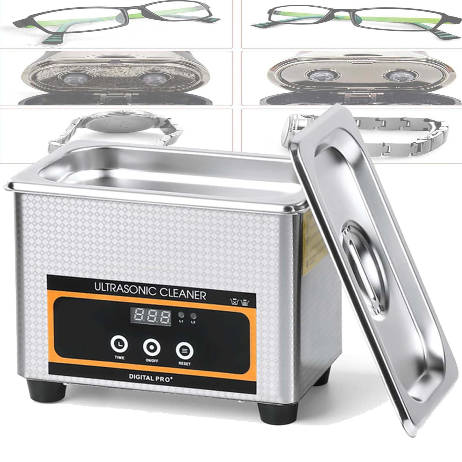Nettoyeur à ultrasons 0,8 L pour enlever la saleté incrustée sans abîmer vos objets