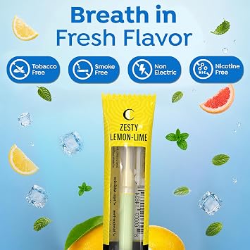 Craving Relief Inhaler (3-Piece) - Natural Quit Smoking Substitute, Nicotine & Tobacco-Free, Cigtrus' Non-Electric Solution (Lemon Lime)