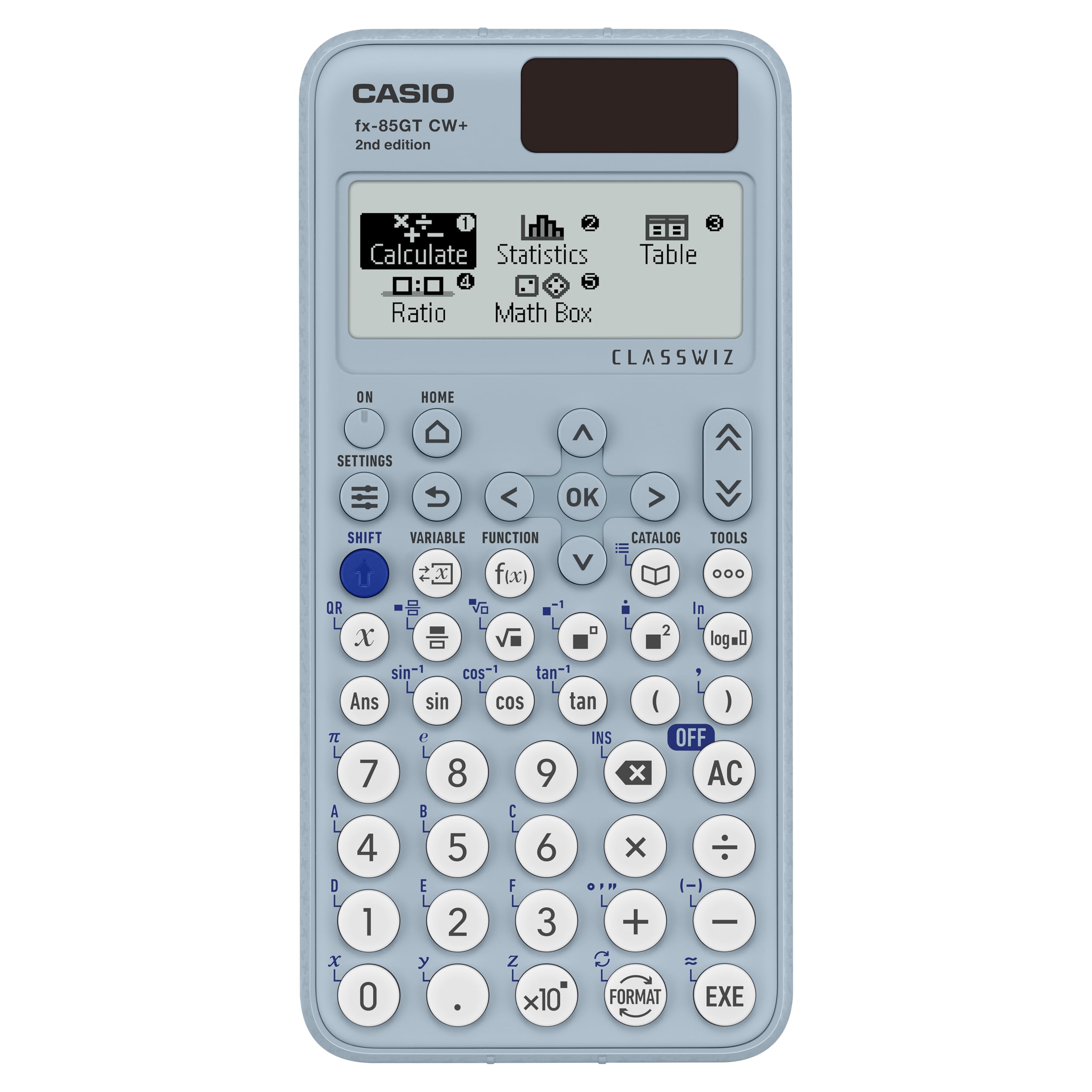 Casio fx-85GTCW+ wissenschaftlicher Taschenrechner, Blau (UK-Version), Upgrade vom vorherigen fx-85GTCW-Modell