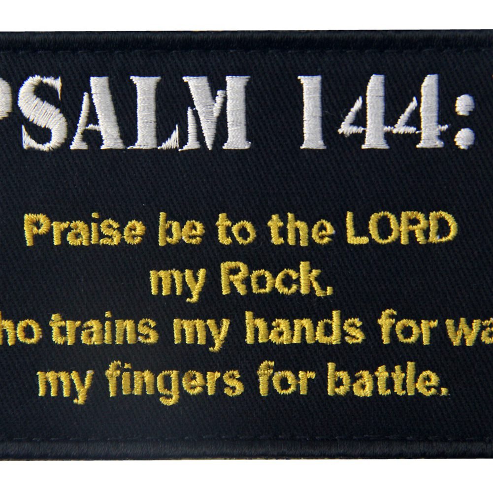 Image secondaire de Tactique Psalm 144:1 BNW Combat Morale Brodé Crochet et boucle d'attache Patch