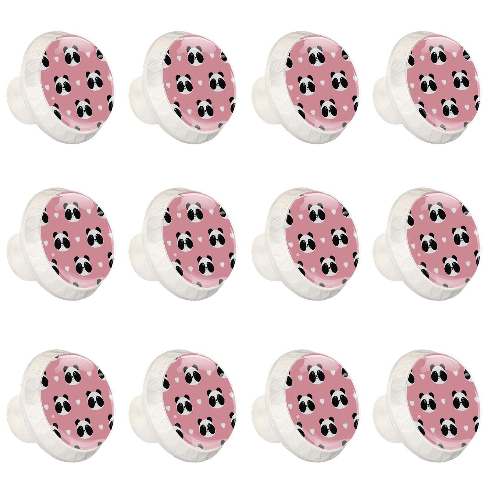 Boutons d'armoires de cuisine au design poétique de panda pour poignée