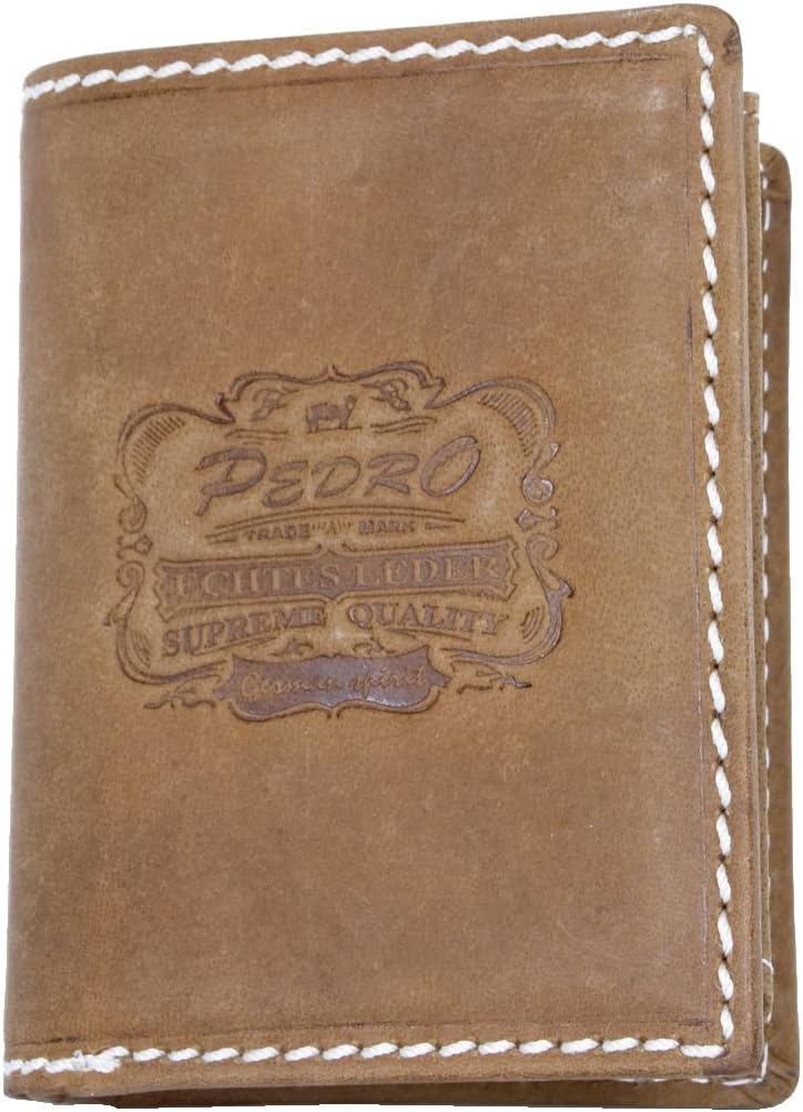 Men's Pocket Sized Small Genuine Leather Wallet Pedro