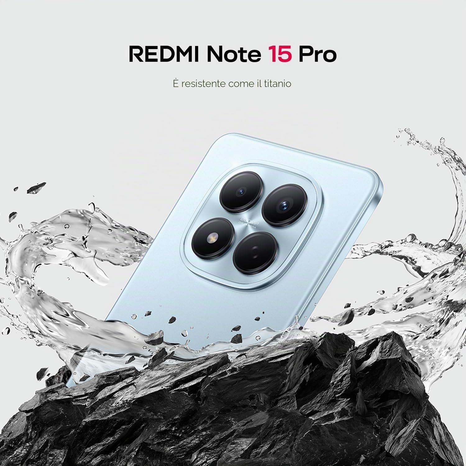 XIAOMI Redmi Note 15 Pro 4G - Smartphone da 12+512GB, batteria da 6500 mAh, fotocamera da 200 MP, schermo AMOLED FHD+ da 6,77 Pollici, Blu Glaciare