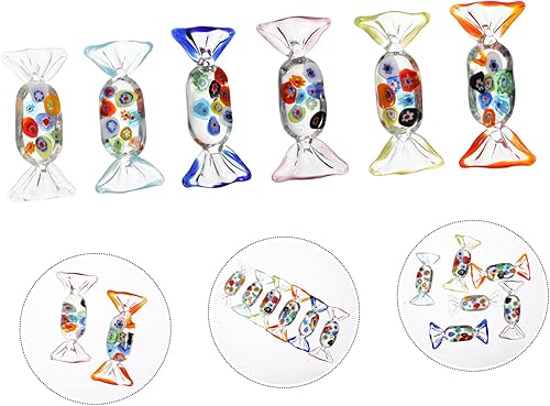 Miniatura 2 de Abaodam 6 piezas de caramelo de cristal japonés decoración de caramelo de imitación decoraciones para salas de casa decoración de cristal decoración