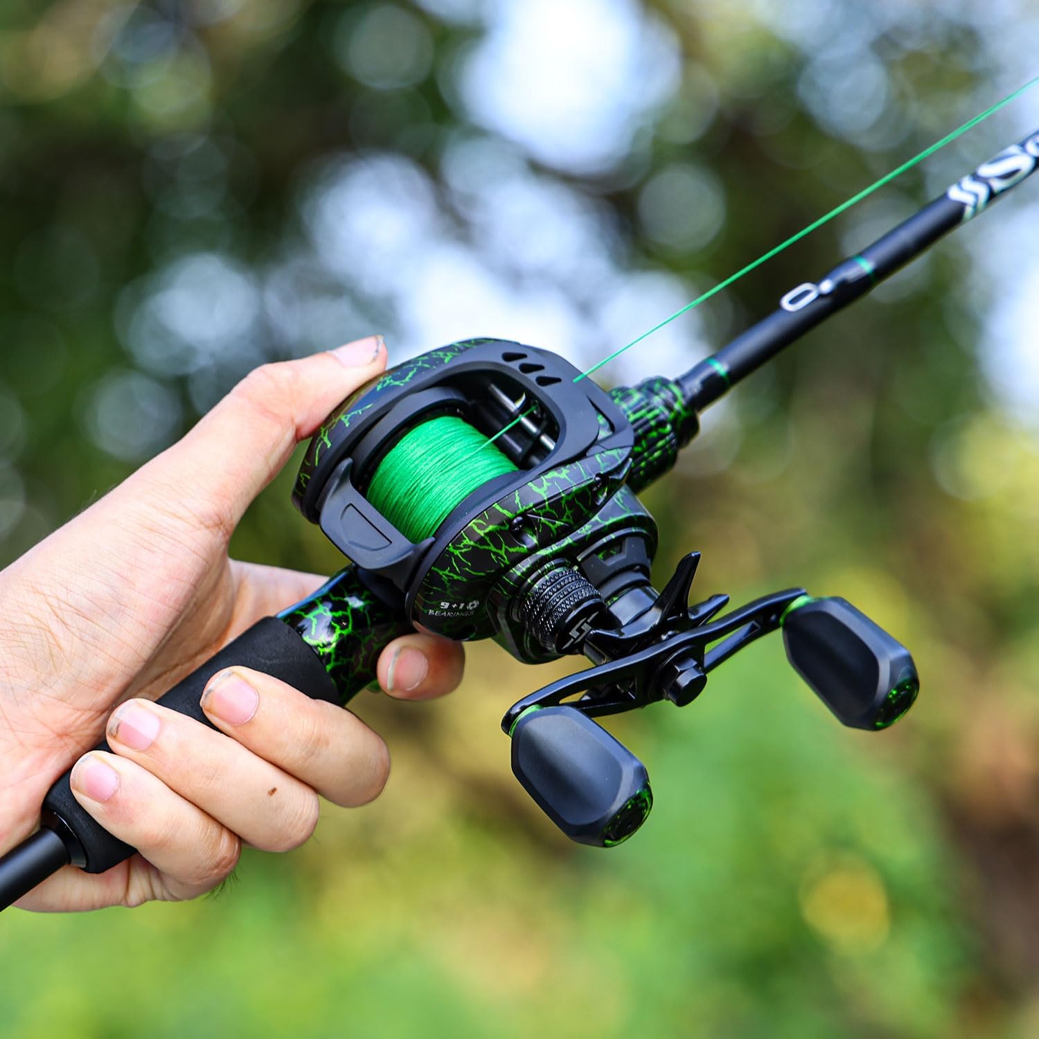 Sougayilang Baitcasting Reel 18LB Carbon Fiber Drag 7.1:1 Baitcasters High-tech Innovation Baitcast Fishing Reels