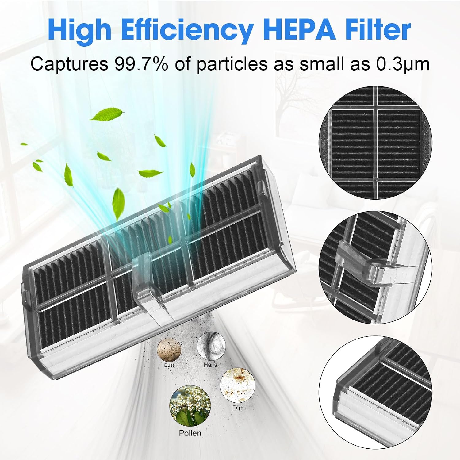 Replacement Parts for Dreame L40 Ultra | X40 Ultra | Mova P10 Pro Ultra, Includes 2 Main Brush, 4 HEPA Filters, 4 Mop Pads, 4 Side Brushes, 4 Dust Bag and Tools