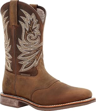 Georgia Boot Carbo-Tec Elite Waterproof Western Boot, Brown, Size 12M