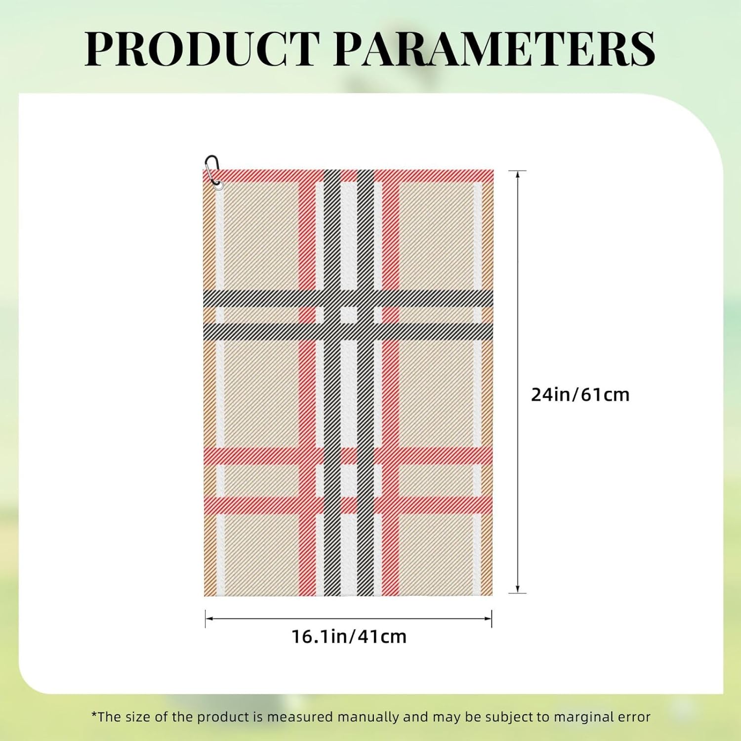 with-Classical-Palette-Template-for-Plaids-S-Suits-Dresses Microfiber Golf Towel with Carabiner Clip, 16x24 Inch Absorbent Waffle Weave Towel for Golf Bags