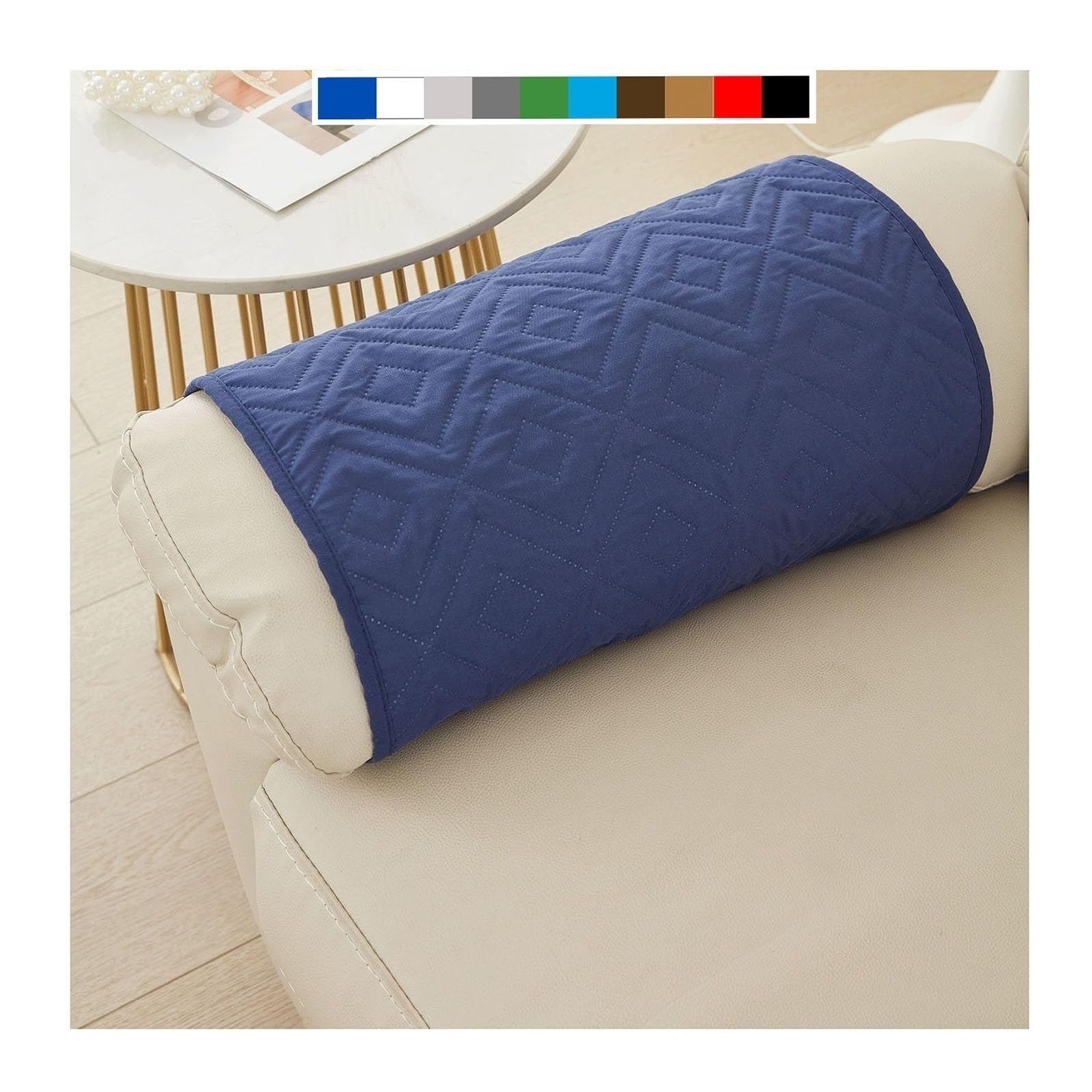 Iliemao Navy Blauw Sofa Armrest Cover Headrest Cover Recliner Chair Arm Cover Sofa Headrest Slipcovers Nonslip Waterproof Armchair Cover For Recliner Leather Sofa Couch Protector Modern ( Color : Size : No