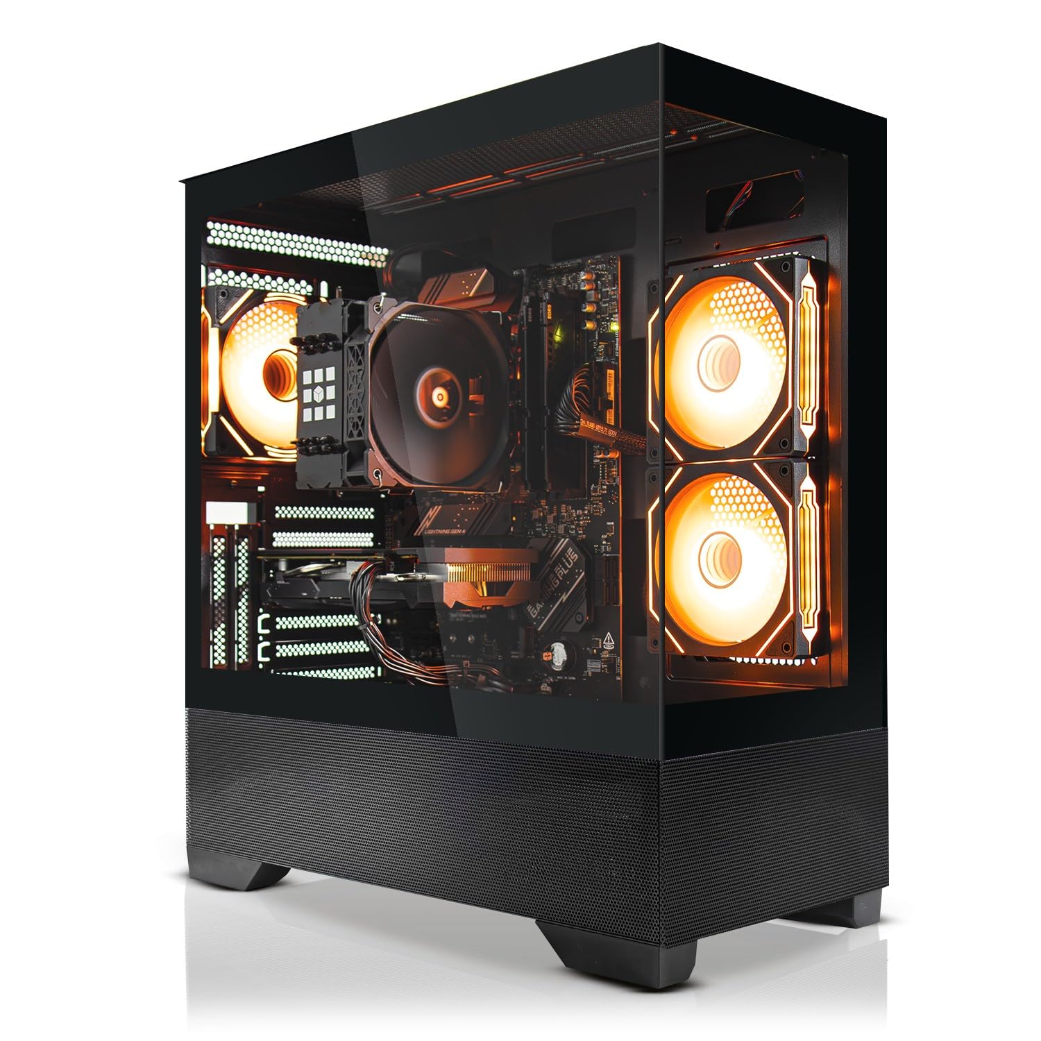 SYSTEMTREFF Gaming PC - AMD Ryzen 5 7500X3D - RX 9060 XT 16GB | AMD 6-Kern CPU bis 4.6 GHz, 32GB DDR5, 1TB M.2 NVMe SSD, AMD Grafik WLAN, Windows 11, für Gaming, Streaming