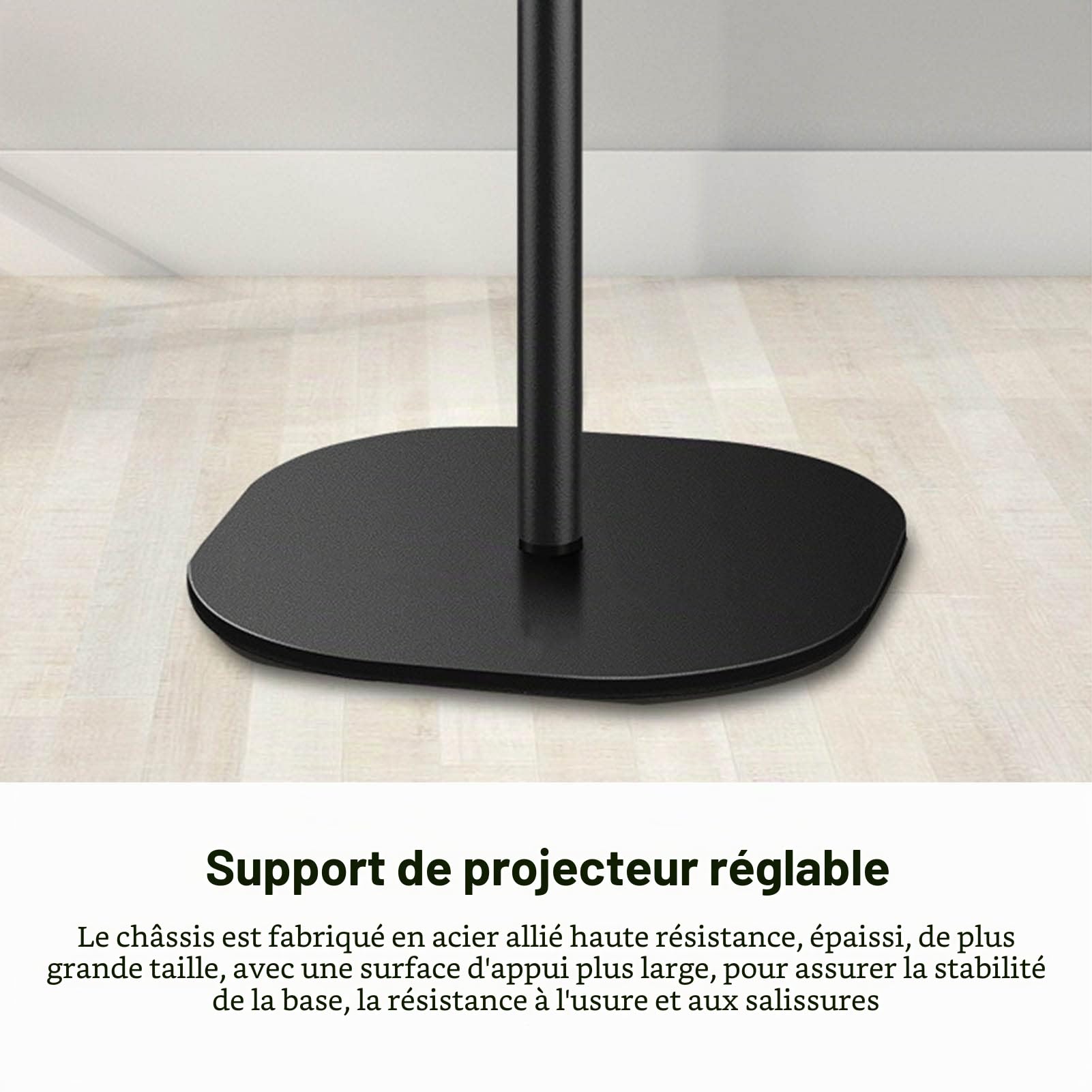 Support de Sol en Aluminium pour Projecteur, Support de Projecteur de Bureau Réglable Multi-Angle pour Nebula, pour XGIMI et Autres Vidéoprojecteurs (Grande capacité de 5 kg de stabilisateur)