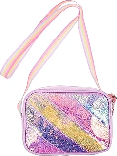 [DEARMAMY] キラキラ輝く子供用ハンドバッグ：調節可能なチェーンスト 付き星柄スパンコールバッグ - 女の子の誕生日やホリデーにぴったりのキラキラ輝くミニショルダーバッグ