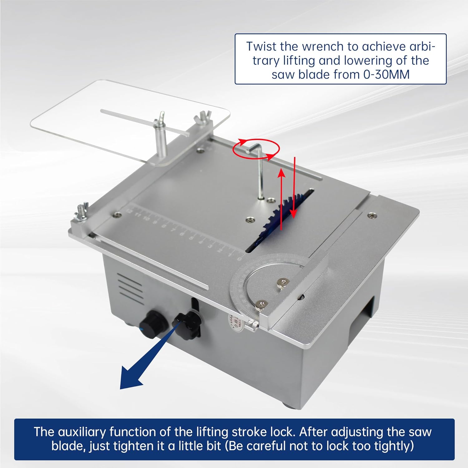 RATTMMOTOR Portable Multifunction Mini Table Saw 120W 10000RPM, 795 Motor for Cutting, 775 Motor for sanding, Infinitely Variable Speed Control for Wood Plastic PCB PVC Acrylic Aluminum Copper Cutting