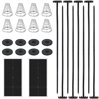 2 Pack Fan Mounting Kit, Radiator Fan Zip Ties Clips Mounting Kit, Electric Mount Hold Down, for Electric Cooling and Transmission Cooler