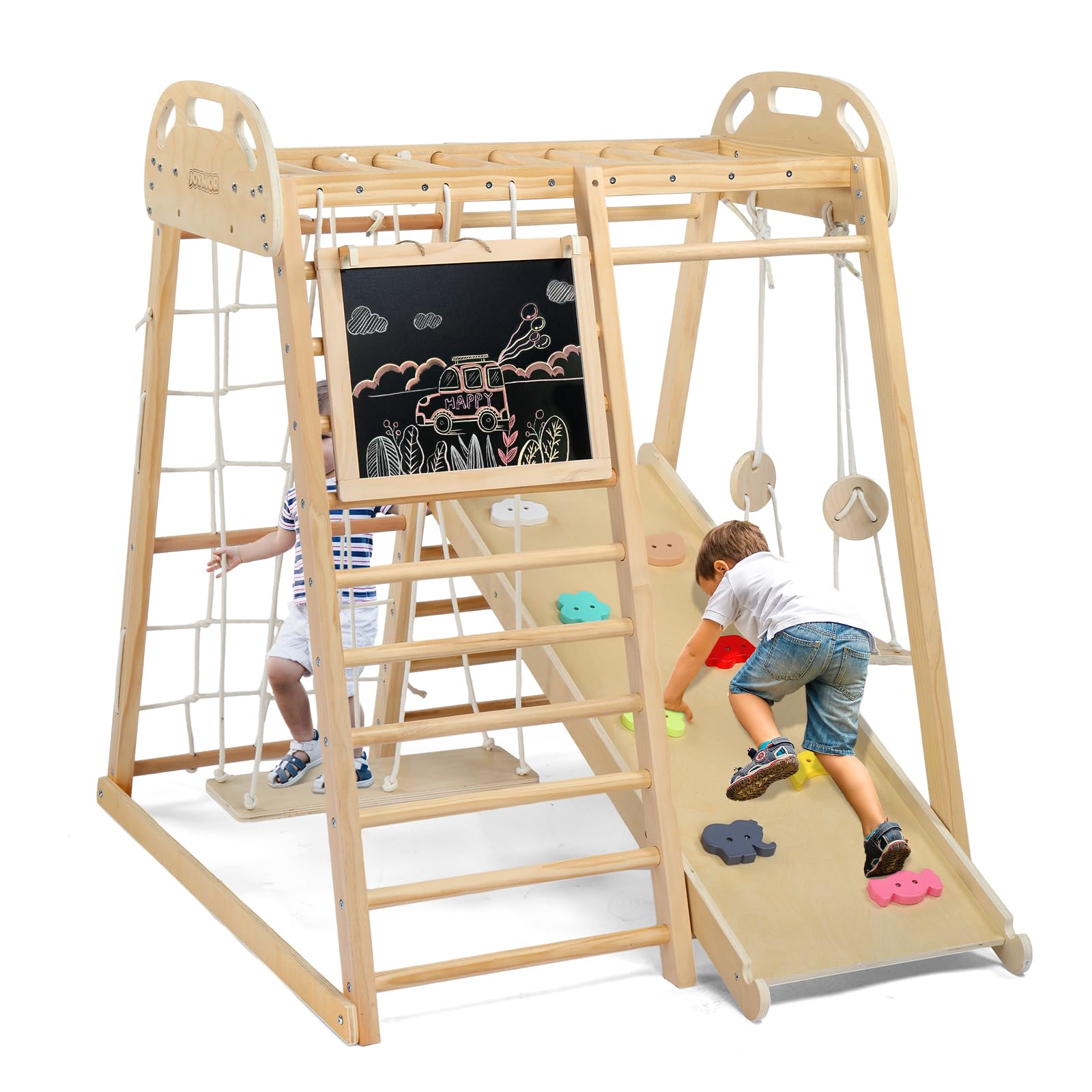 Amazon.com: JOYMOR 8-in-1 Indoor Jungle Gym for Kids and Toddlers
