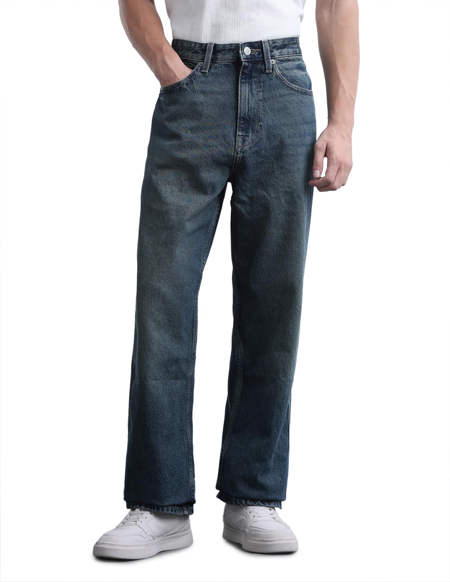flying machine Men's Loose Fit Jeans| Solid | Mid Rise | Jeans for Man-picture-15